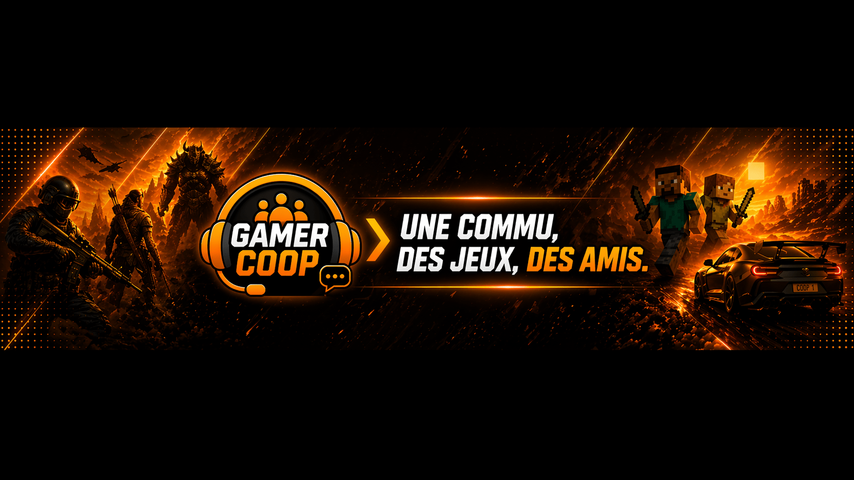 Nouvelle bannière YouTube Gamer Coop